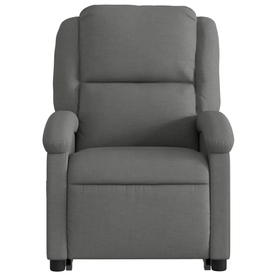 Fauteuil inclinable de massage électrique Gris foncé Tissu - 9