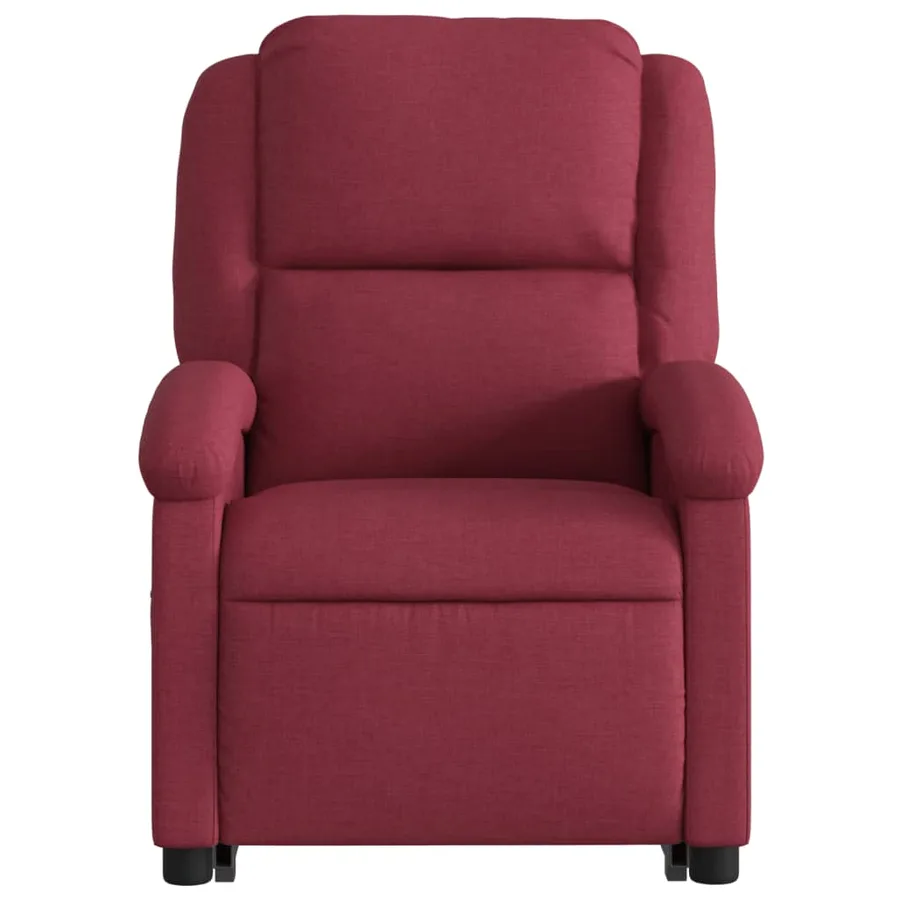 Fauteuil inclinable de massage électrique Rouge bordeaux Tissu - 9