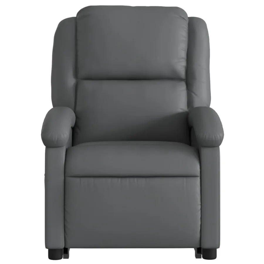 Fauteuil inclinable électrique gris similicuir - 9
