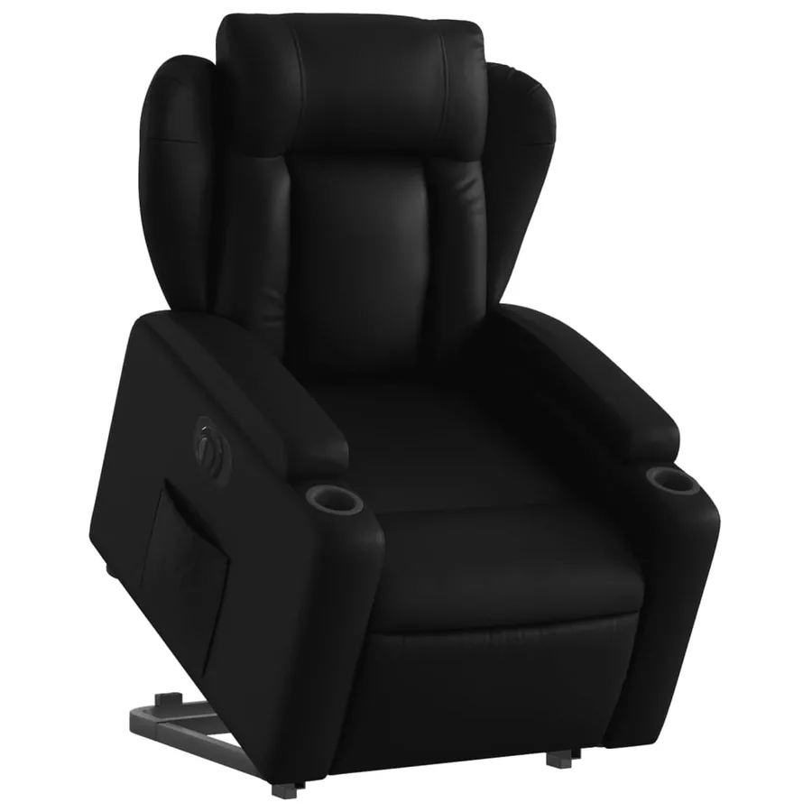 Fauteuil inclinable électrique noir similicuir - 3