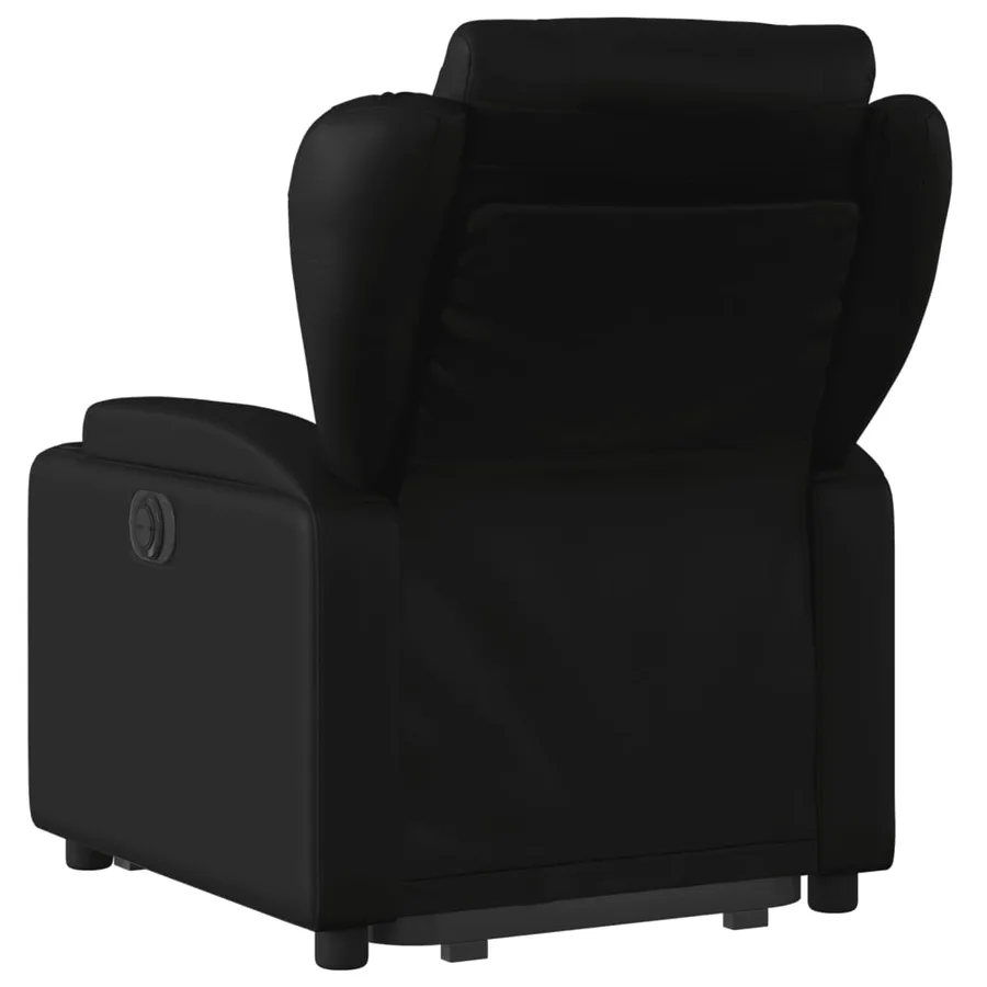 Fauteuil inclinable électrique noir similicuir - 5
