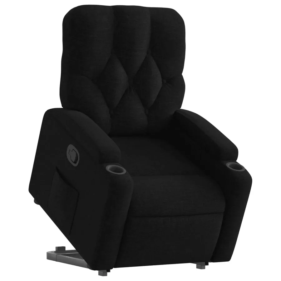 Fauteuil inclinable noir tissu - 3