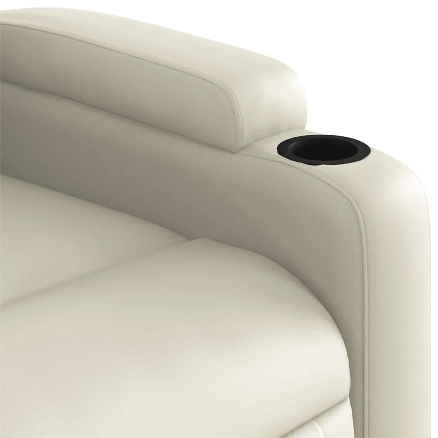 Fauteuil inclinable Crème Similicuir - 11