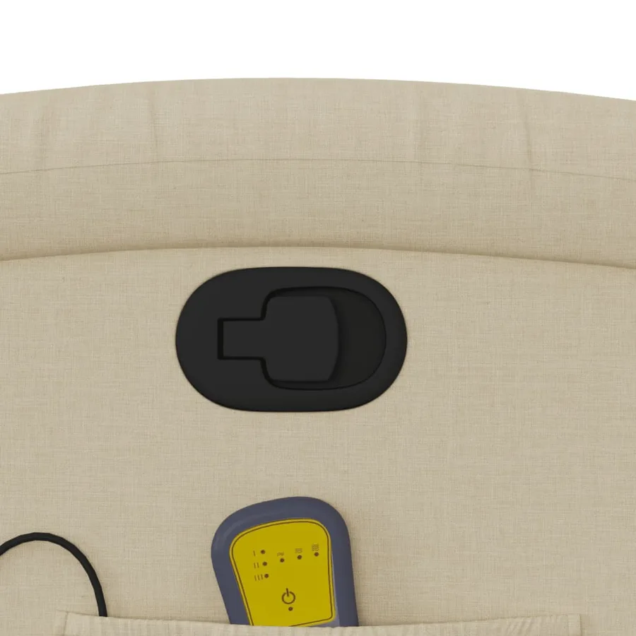 Fauteuil inclinable de massage Crème Tissu - 12