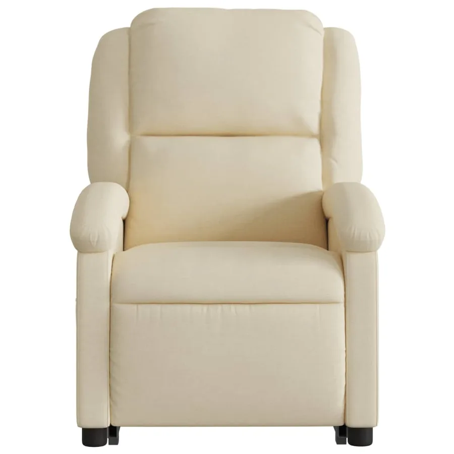 Fauteuil inclinable de massage Crème Tissu - 9