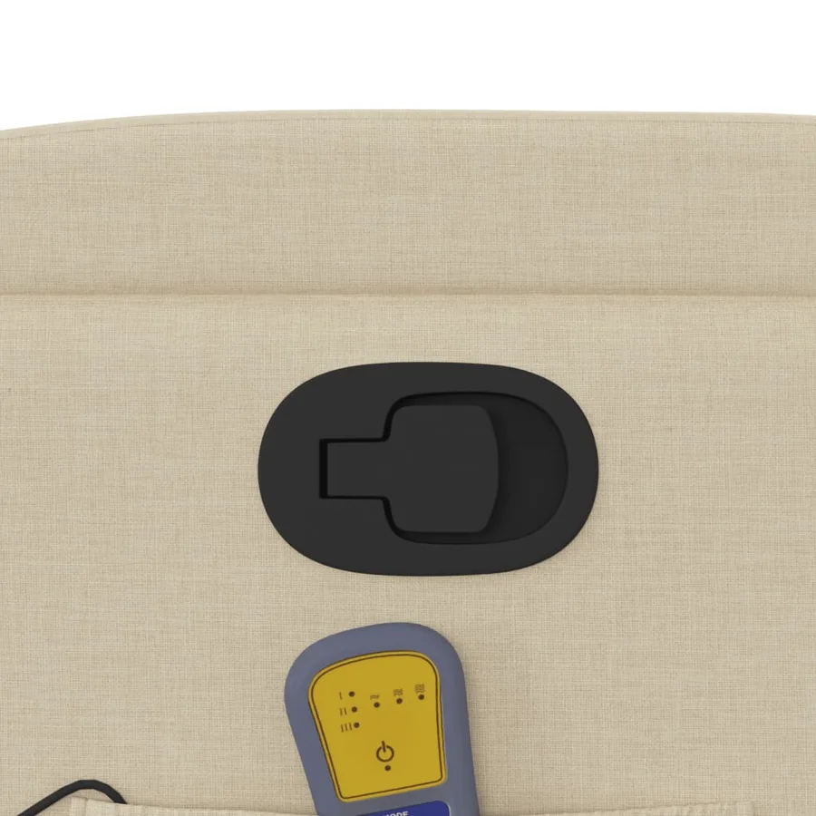 Fauteuil inclinable de massage Crème Tissu - 12