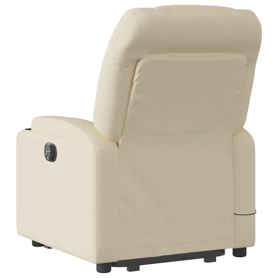 Fauteuil inclinable de massage Crème Tissu - 5