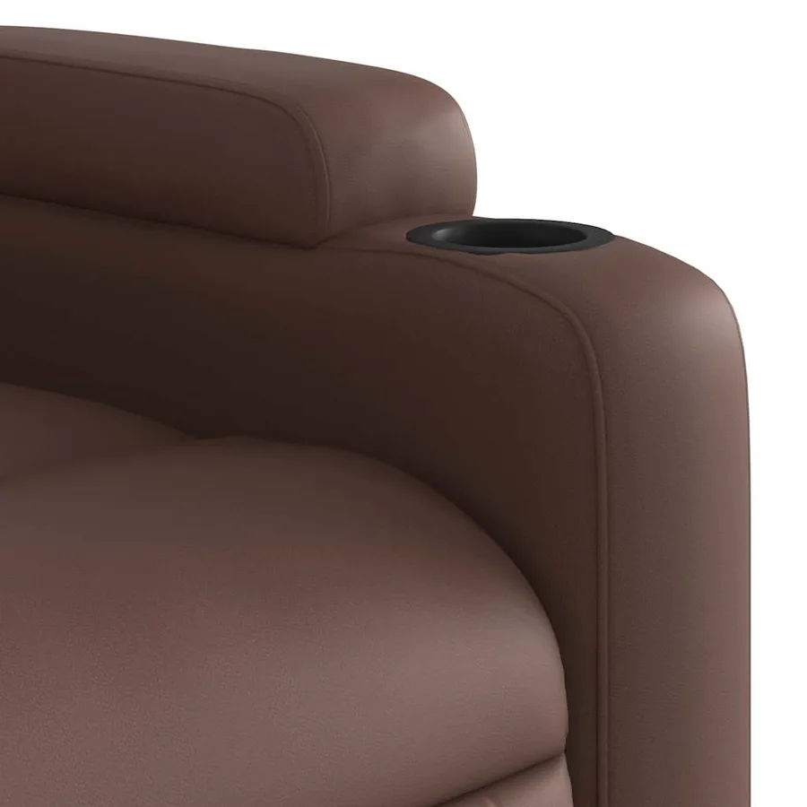 Fauteuil inclinable de massage Marron Similicuir - 11