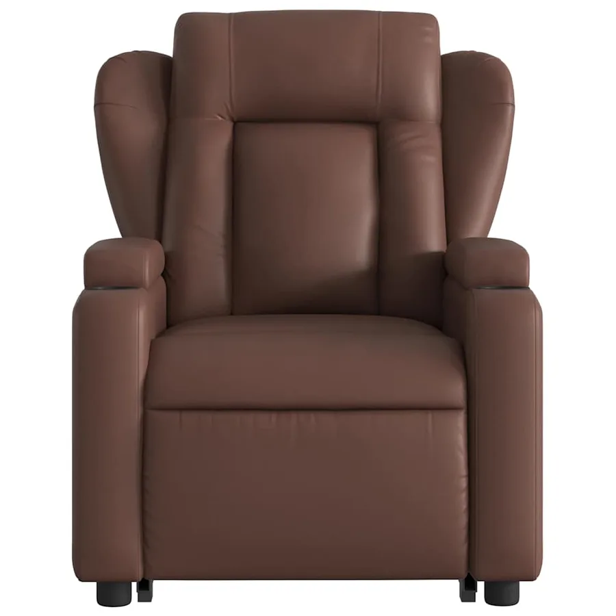 Fauteuil inclinable de massage Marron Similicuir - 9
