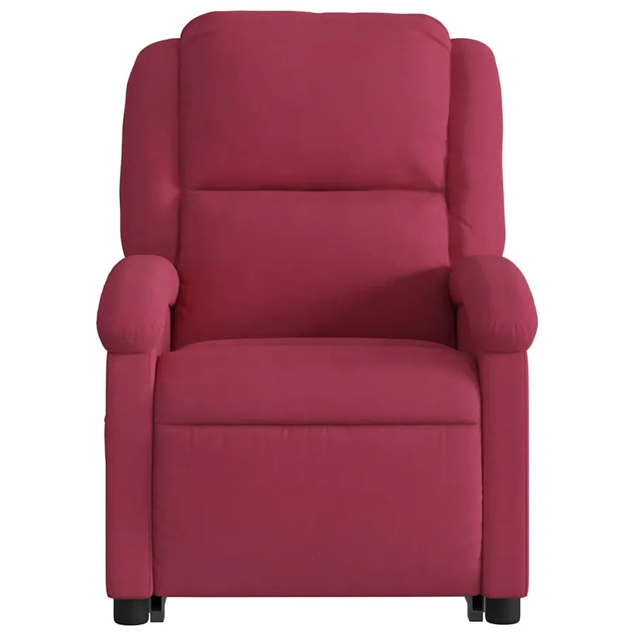 Fauteuil inclinable de massage électrique rouge bordeaux - 9
