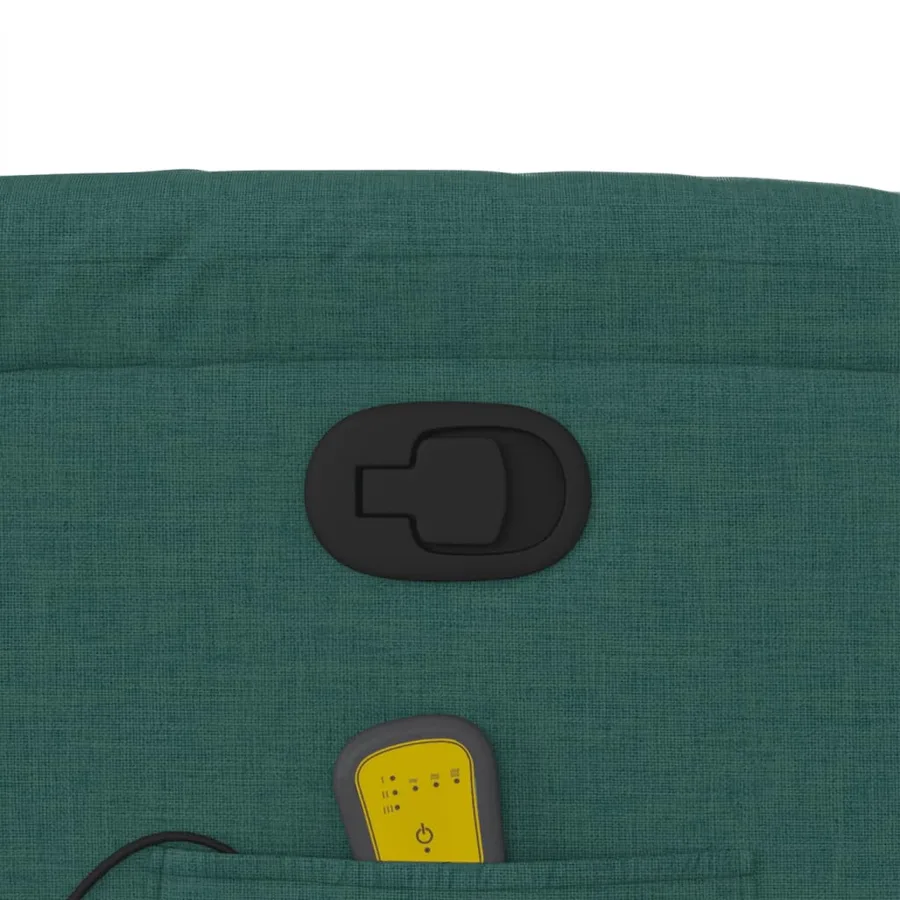 Fauteuil inclinable de massage Vert foncé Tissu - 12