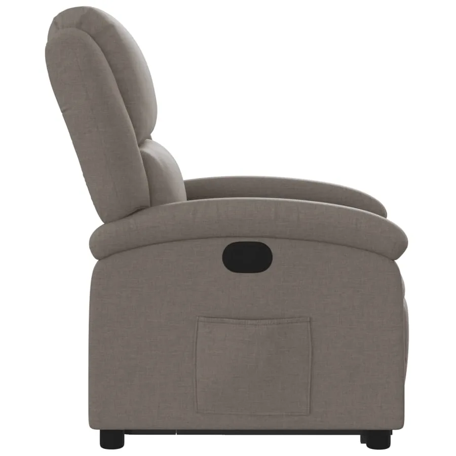 Fauteuil inclinable taupe tissu - 10