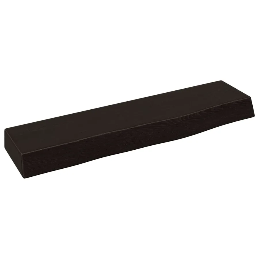 Étagère murale marron foncé 40x10x4 cm bois chêne massif traité - 2