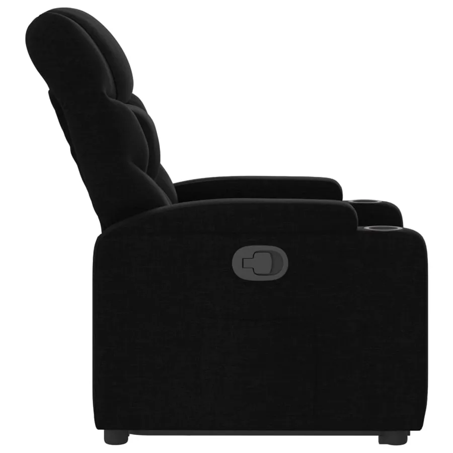 Fauteuil inclinable noir tissu - 10
