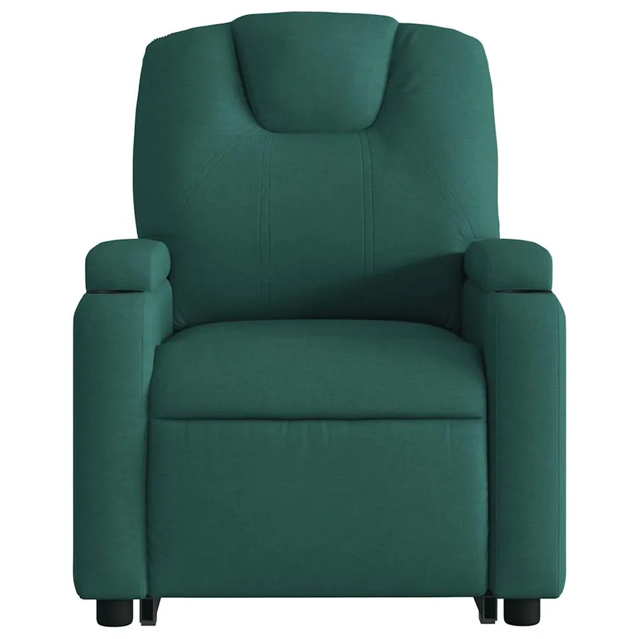 Fauteuil inclinable de massage Vert foncé Tissu - 9