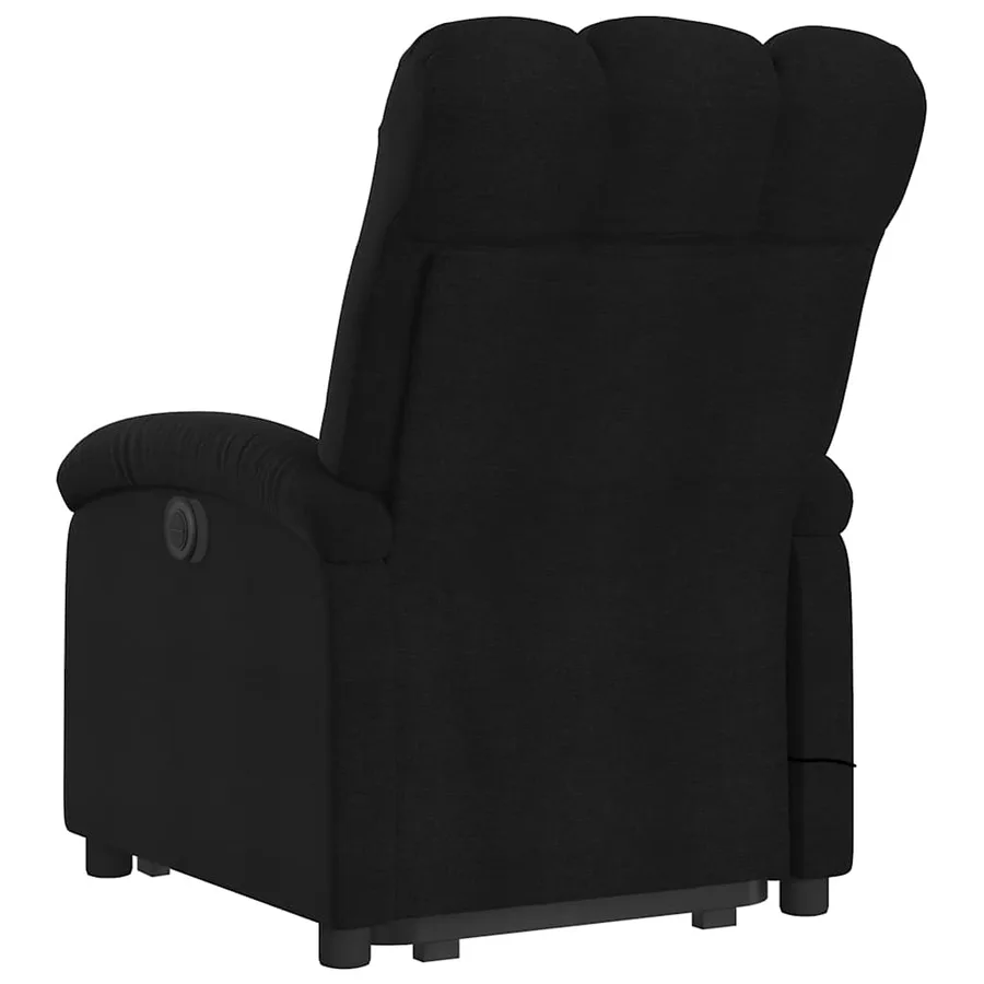 Fauteuil inclinable de massage électrique Noir Tissu - 5