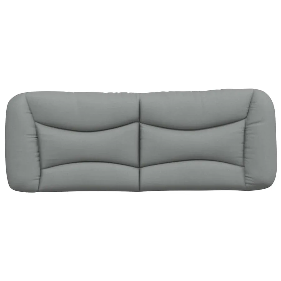 Coussin de tête de lit Hvar gris clair 120 cm tissu - 5