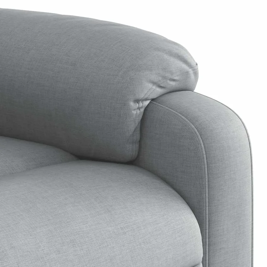 Fauteuil inclinable électrique gris clair tissu - 11