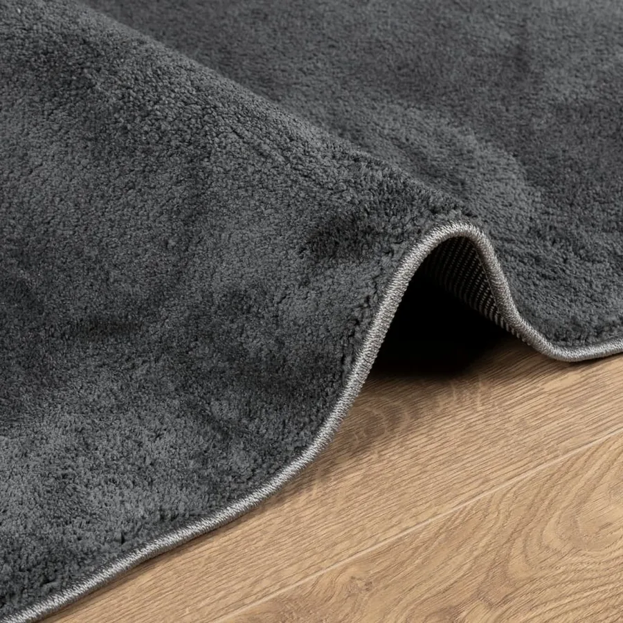 Tapis OVIEDO à poils courts anthracite 140x200 cm - 4