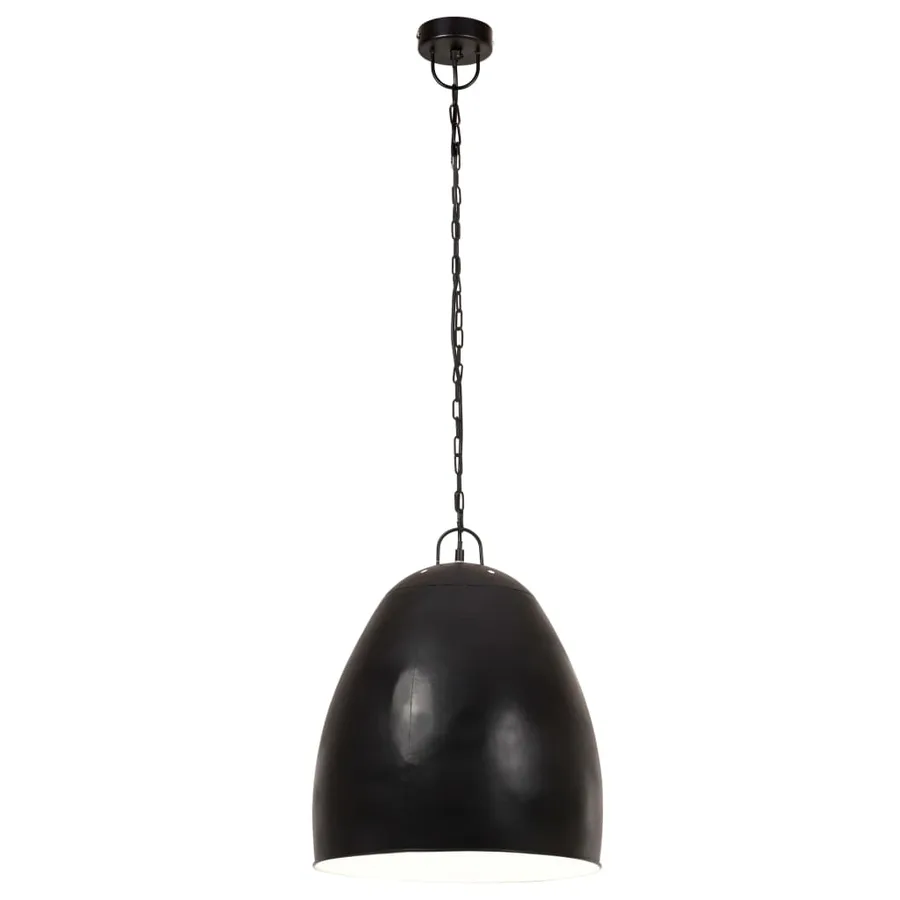 Lampe suspendue industrielle 25 W Noir Rond 42 cm E27 - 3