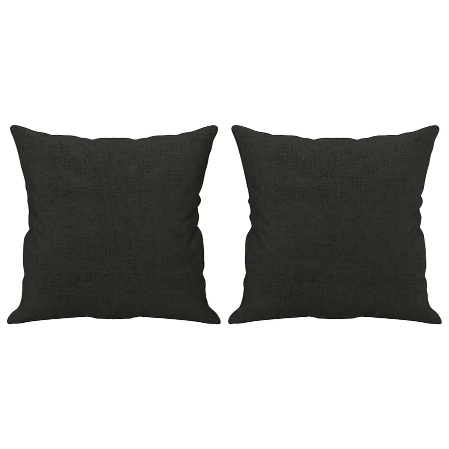 Ensemble de canapés 4 pcs avec coussins noir tissu - 9