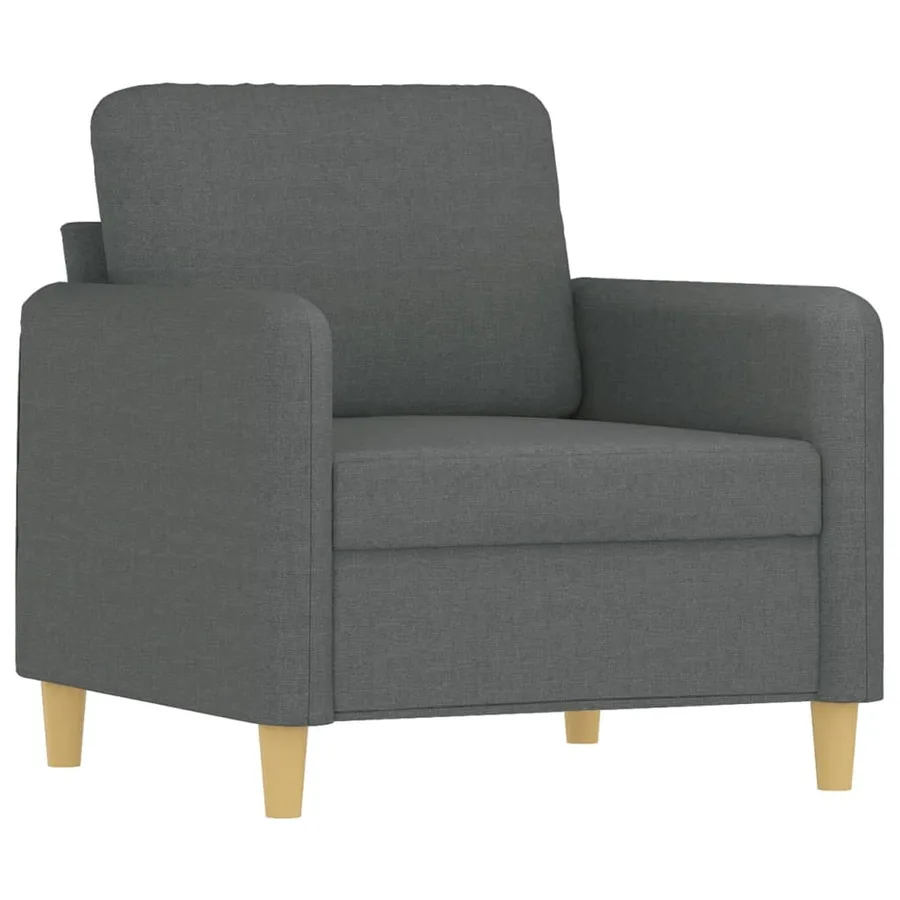 Ensemble de canapés 4 pcs avec coussins Gris foncé Tissu - 3