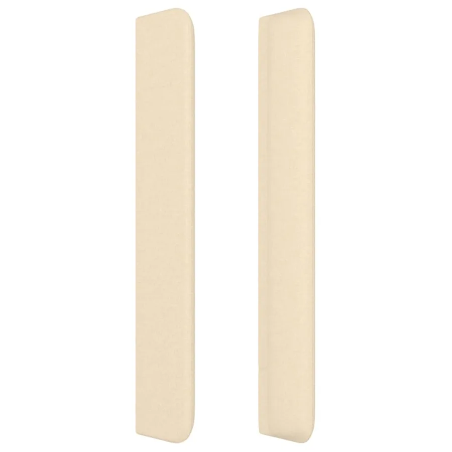 Tête de lit avec oreilles Crème 103x16x118/128 cm Tissu - 4