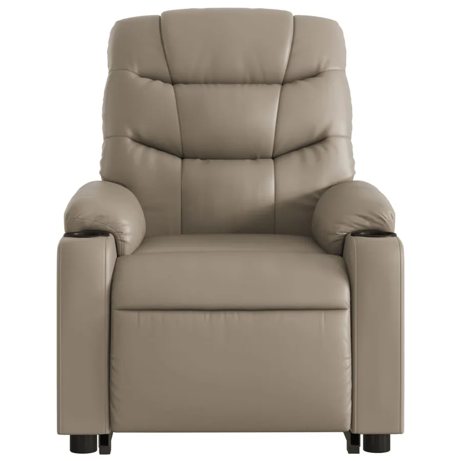 Fauteuil inclinable électrique cappuccino similicuir - 9