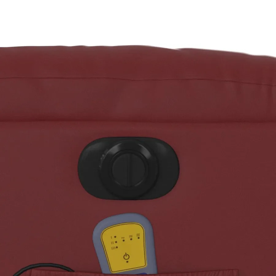 Fauteuil de massage inclinable électrique rouge bordeaux - 12