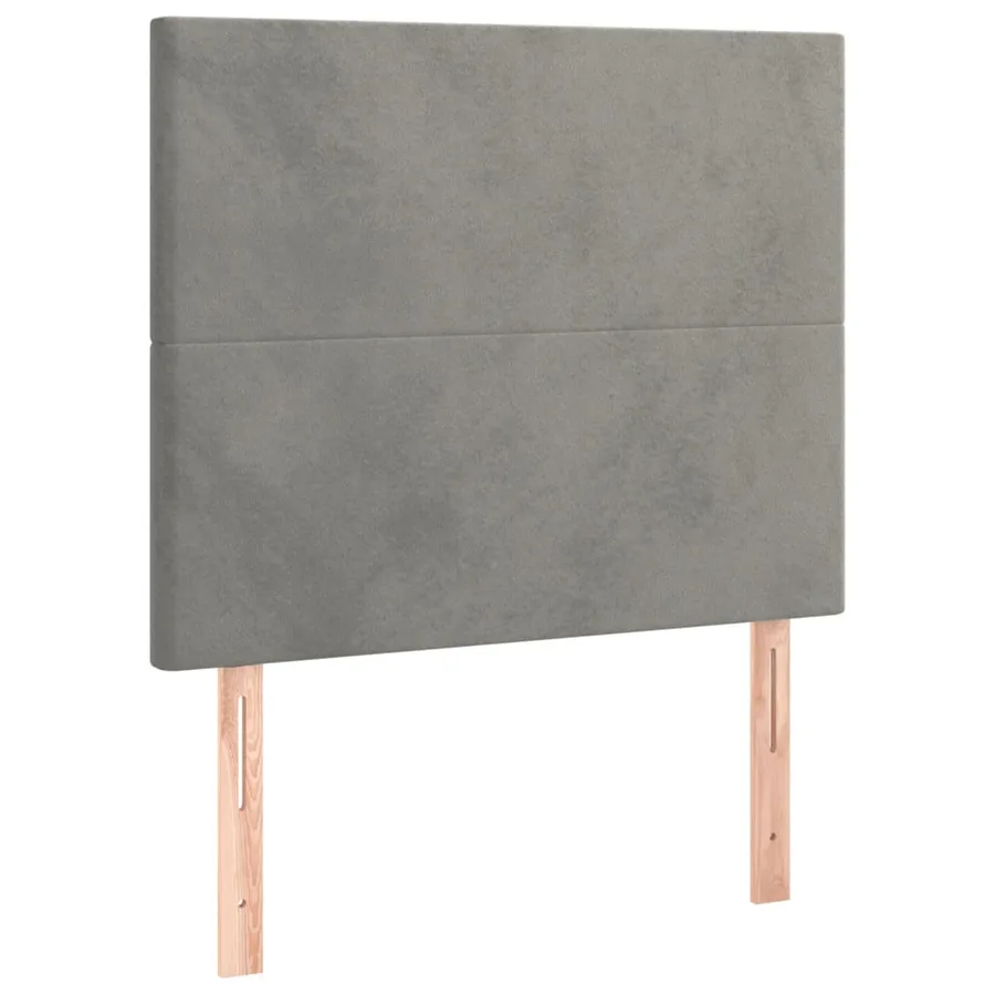 Tête de lit à LED Gris clair 90x5x118/128 cm Velours - 4