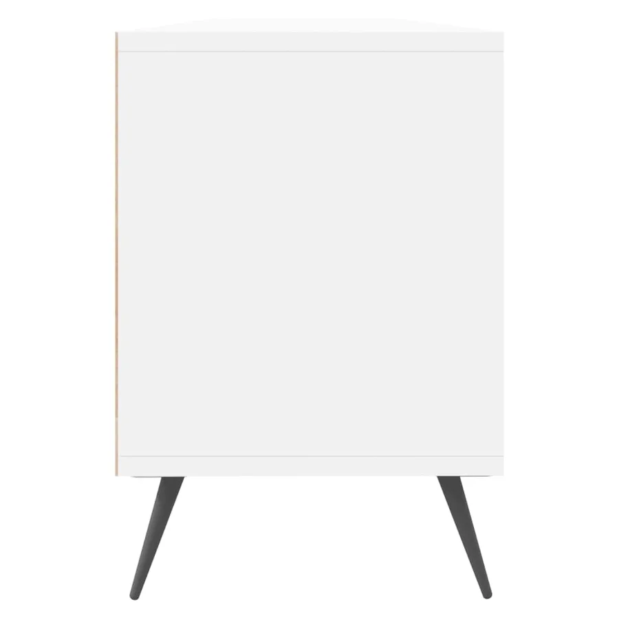 Meuble TV blanc 150x30x44,5 cm bois d'ingénierie - 7