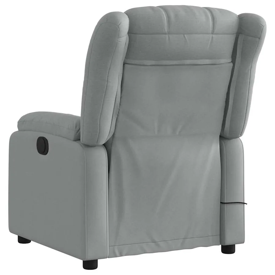 Fauteuil de massage inclinable Gris clair Tissu - 5