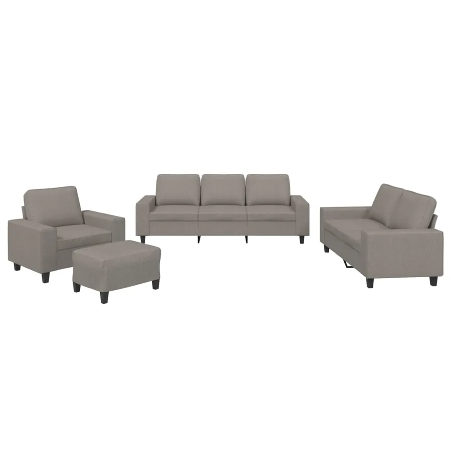 Ensemble de canapés 4 pcs taupe tissu - 2