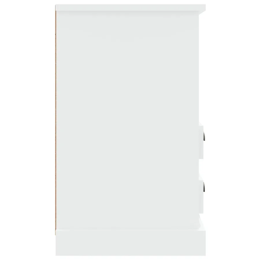 Table de chevet blanc brillant 43x36x60 cm - 8