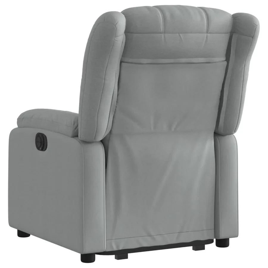 Fauteuil inclinable électrique gris clair tissu - 5