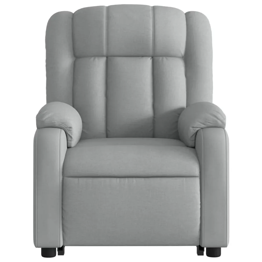 Fauteuil inclinable électrique gris clair tissu - 9