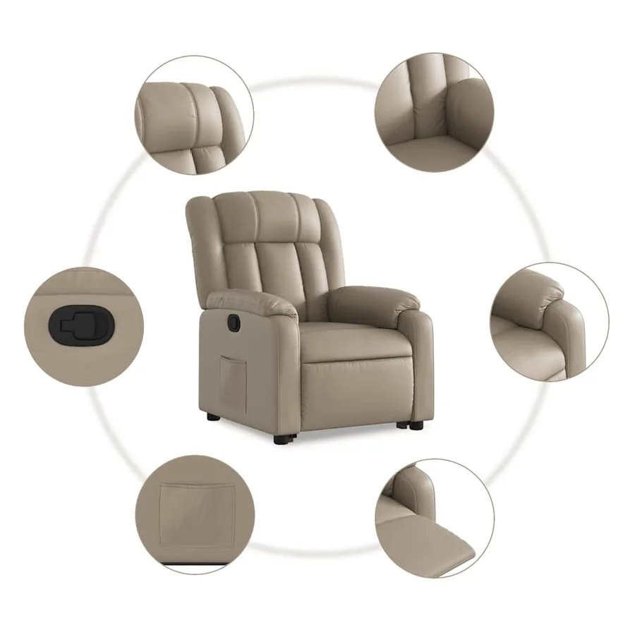 Fauteuil inclinable Cappuccino Similicuir - 8