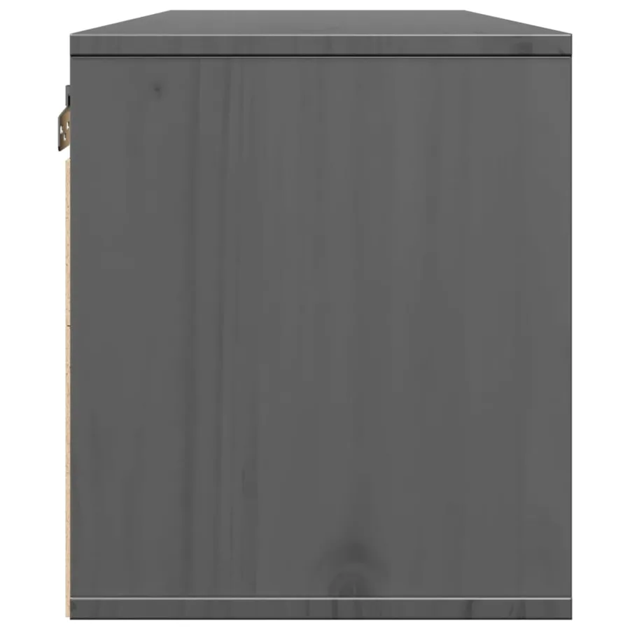 Armoires murales 2 pcs Gris 45x30x35 cm Bois de pin massif - 7