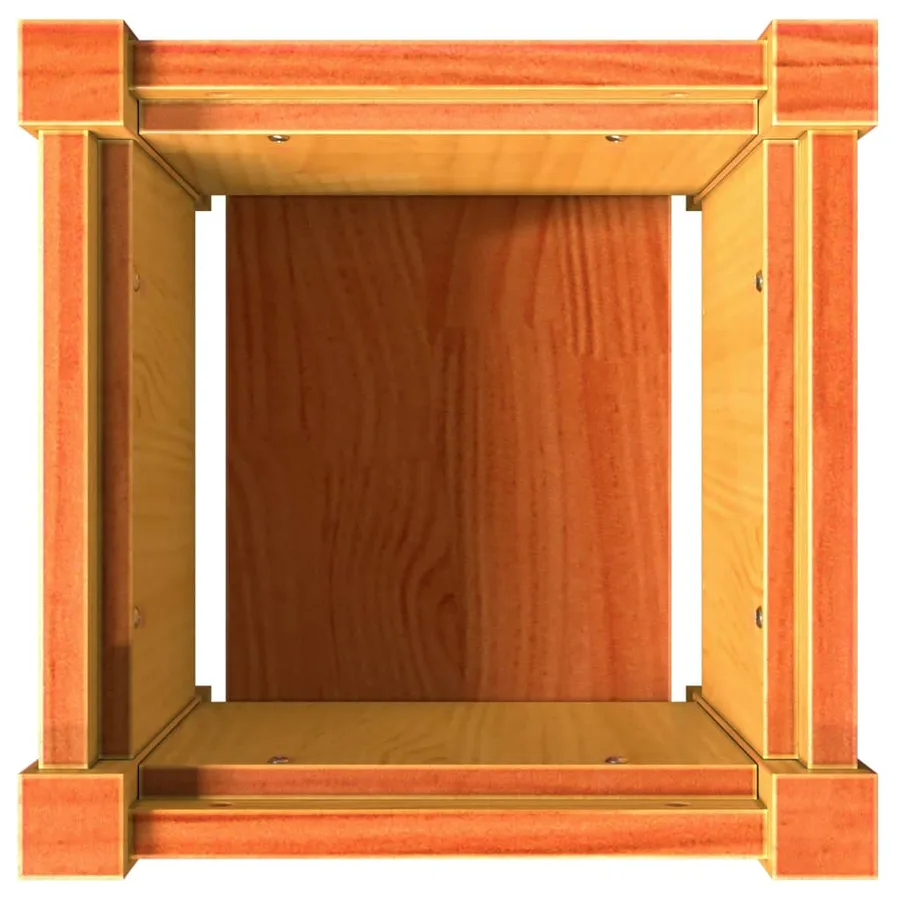 Jardinière cire marron 31x31x31 cm bois de pin massif - 8