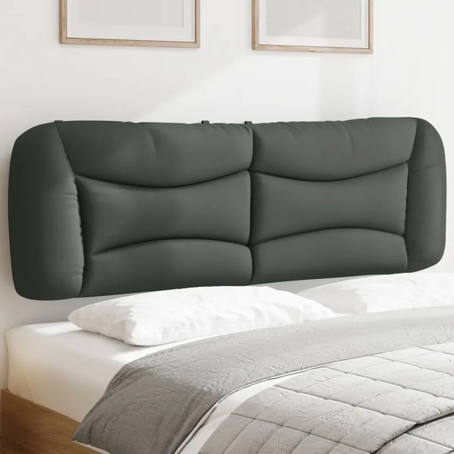 Coussin de tête de lit Hvar gris foncé 160 cm tissu