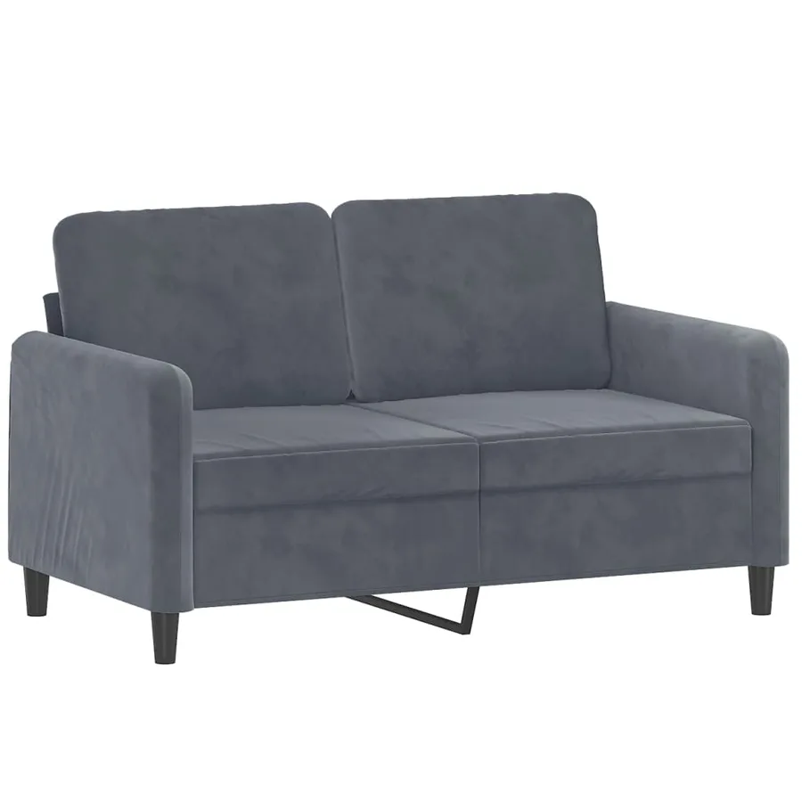 Ensemble de canapés 2 pcs avec coussins gris foncé velours - 3