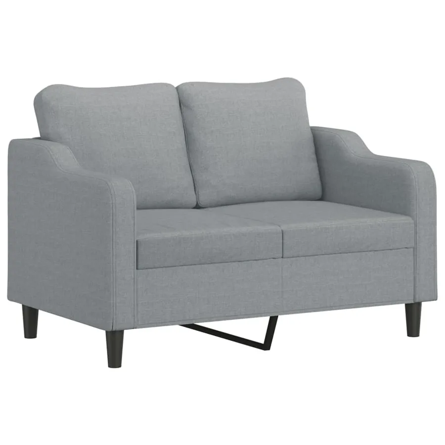 Ensemble de canapés 2 pcs avec coussins Gris clair Tissu - 3