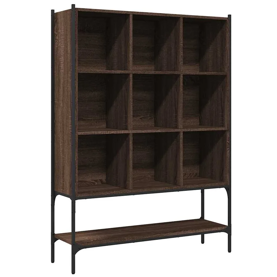 Bibliothèque chêne marron 102x30x141,5 cm bois d'ingénierie - 2