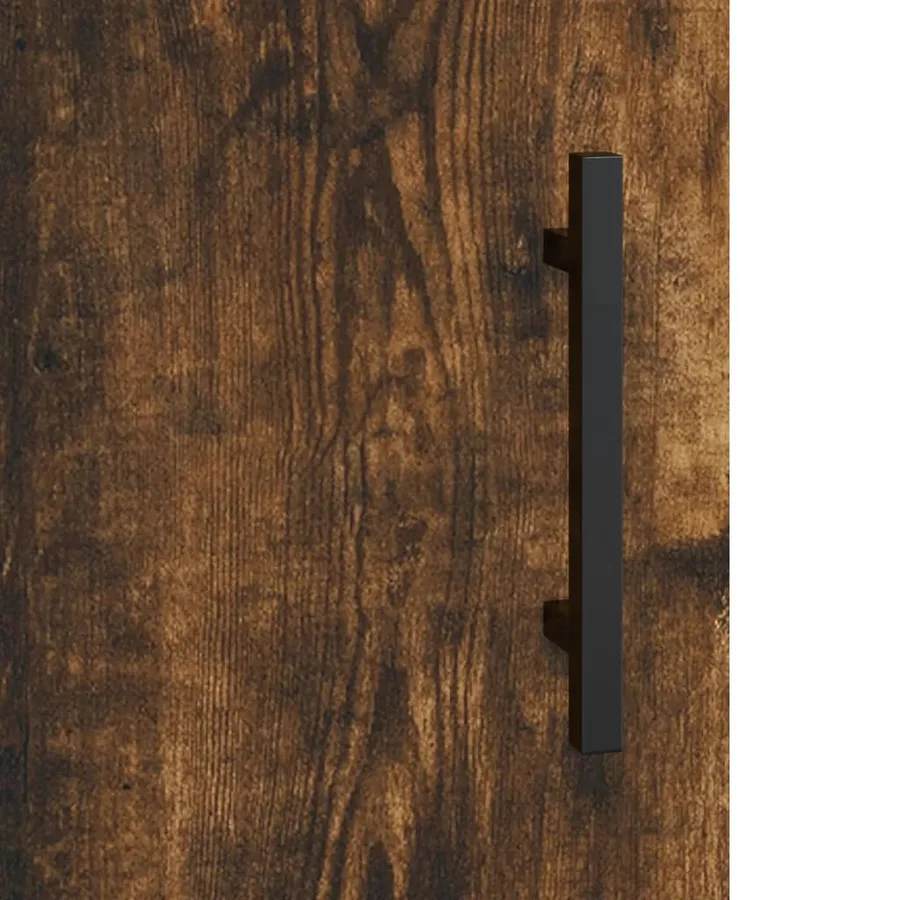 Buffet chêne fumé 69,5x34x90 cm bois d'ingénierie - 10