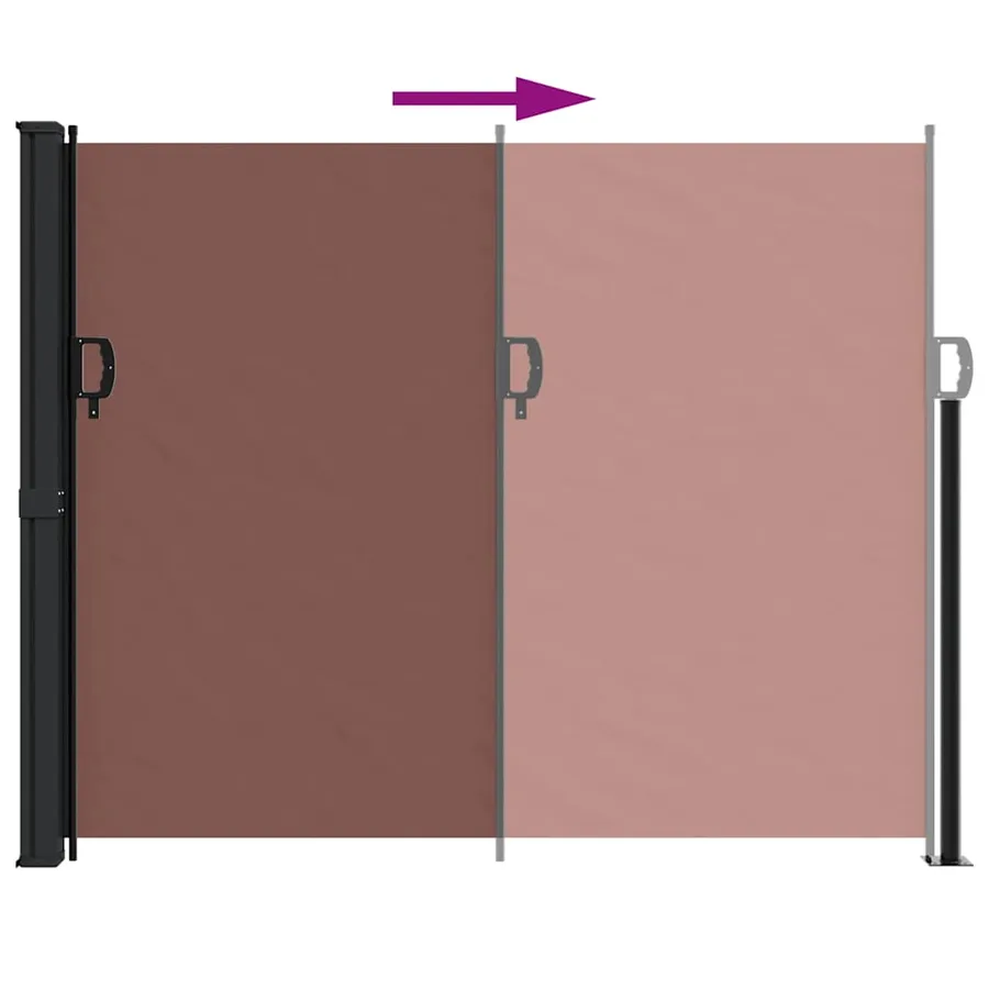 Auvent latéral rétractable marron 160x300 cm - 5
