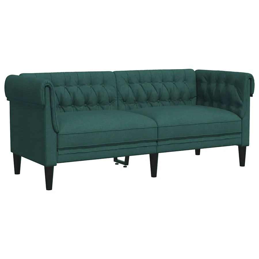 Ensemble de canapés 3 pcs vert foncé tissu - 5