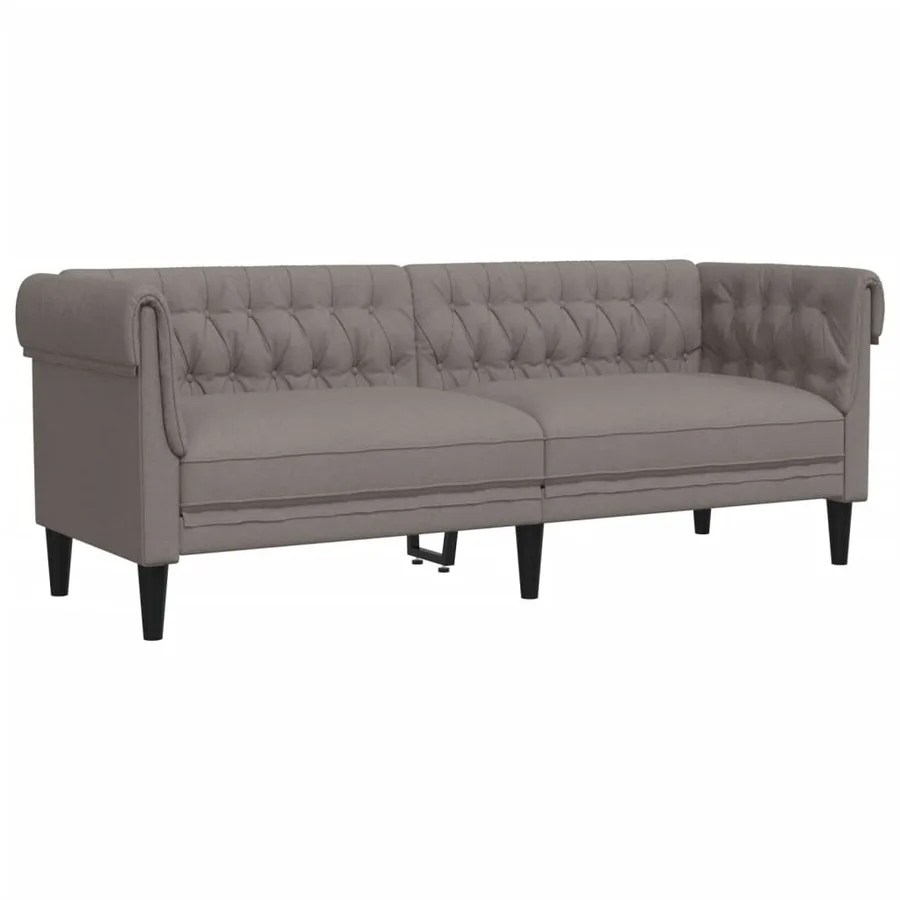 Ensemble de canapés 2 pcs taupe tissu - 5