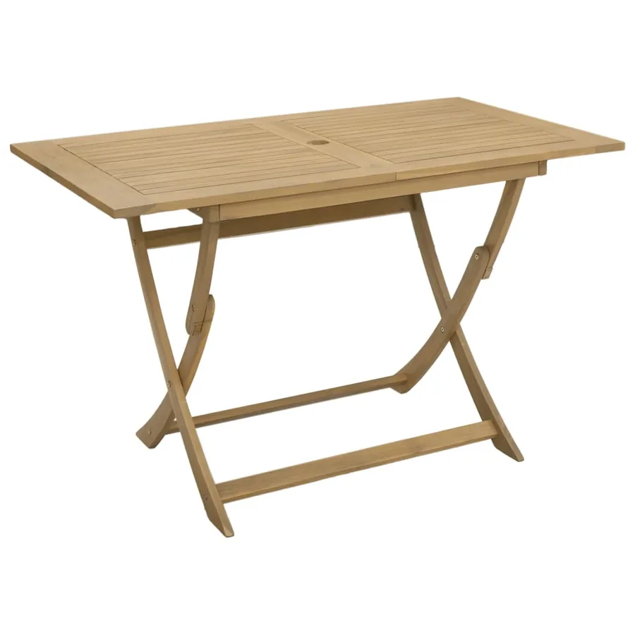 Table pliable de jardin 120x70x75 cm bois d'acacia solide - 2