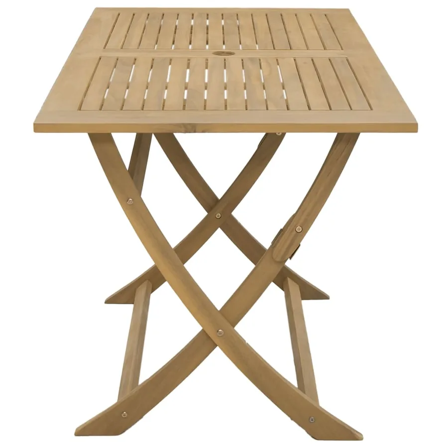 Table pliable de jardin 120x70x75 cm bois d'acacia solide - 5