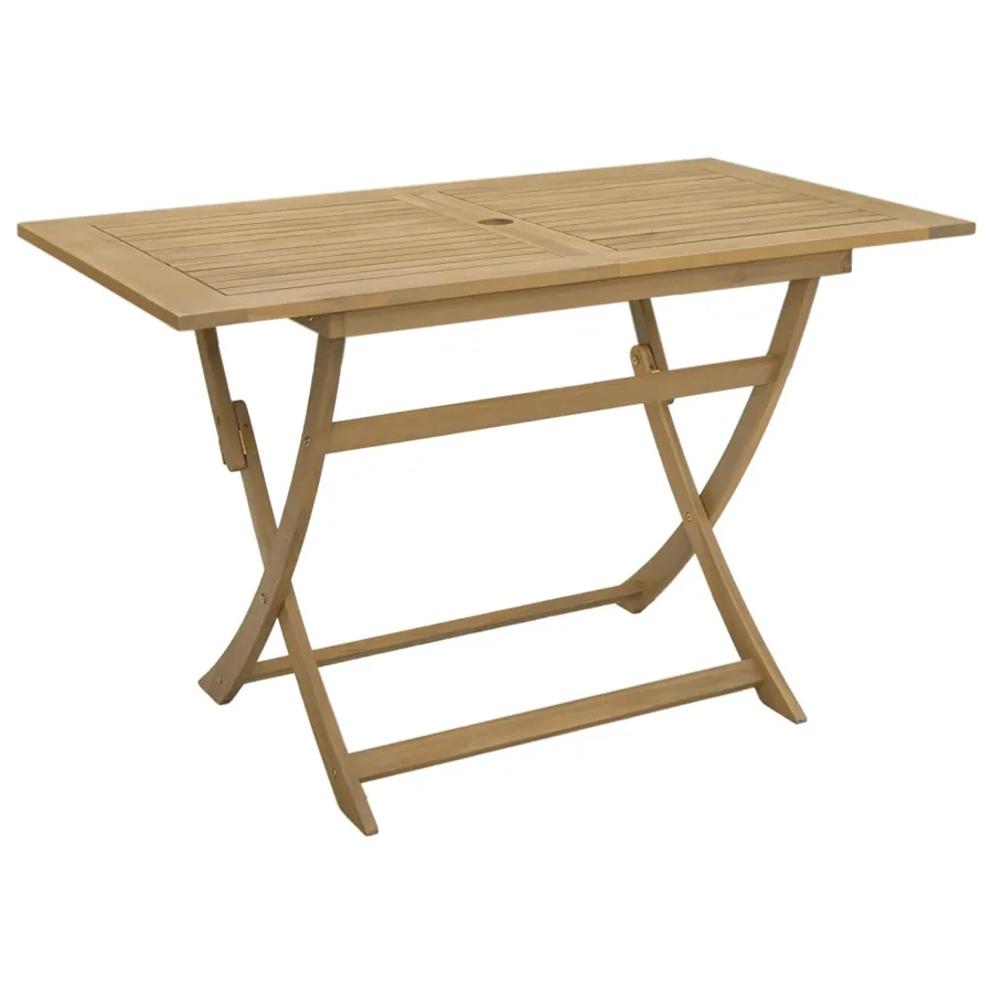 Table pliable de jardin 120x70x75 cm bois d'acacia solide - 6